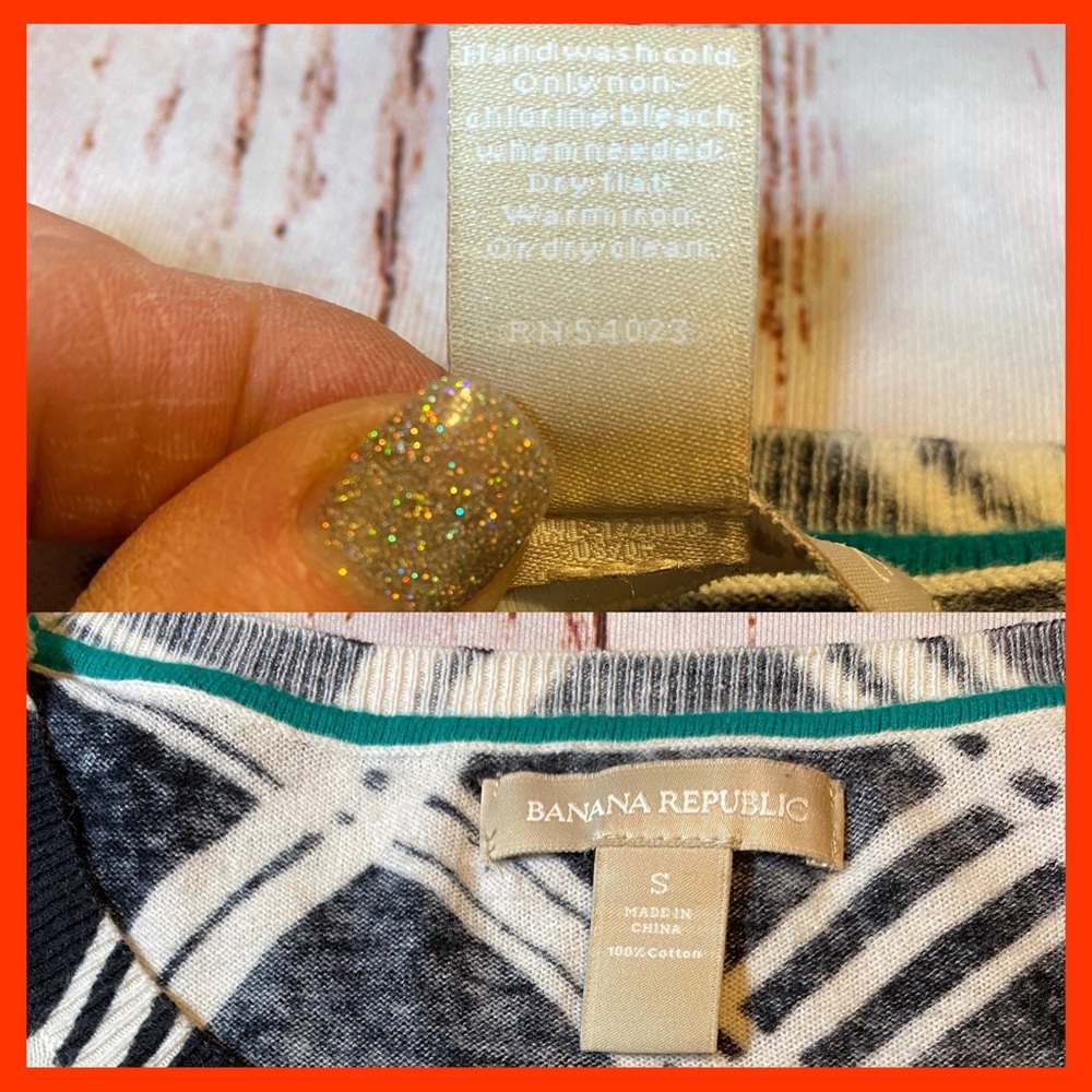 Criss Cross Diamond Banana Republic Light Sweater - Picture 7 of 7